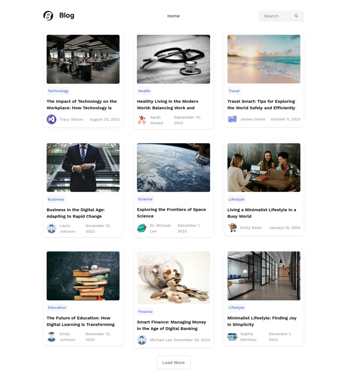ThoughtLog Blog project preview